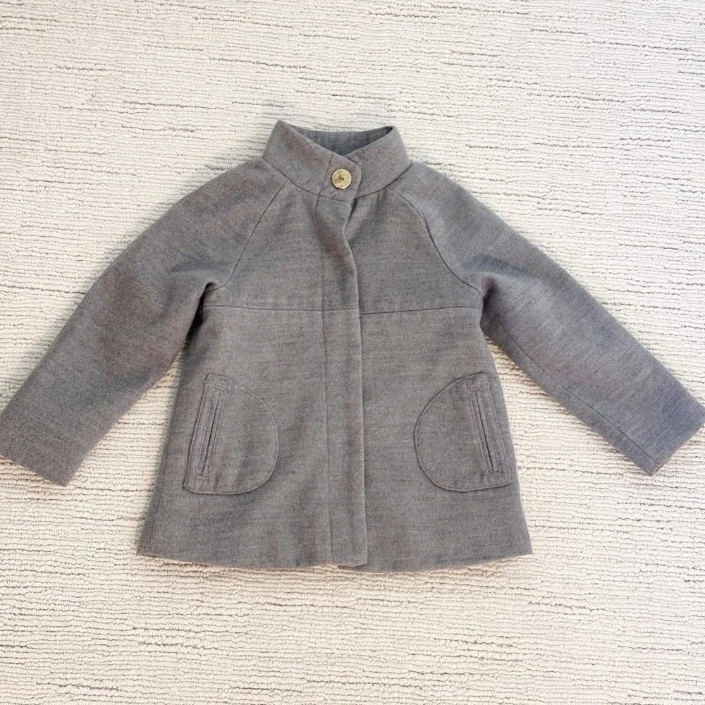 TAHARI Toddler Girls 4T Gray Peacoat Jacket Classic Cozy Church Special Events